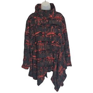 Dress To Kill Womens Mock Neck Tunic Top Long Sleeve Lagenlook Button Up XL